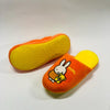 MF Embroidered Bunny Warm Orange Winter Slippers 8307