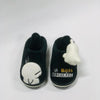 MS Aplic Bunny Warm Black Elastic Grip Winter Slippers 8315