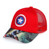Captain America Embroidered Logo Red Net Cap 9150