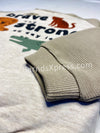 CA Brave & Strong Animals Raglan Sleeves Beige Sweatshirt 9774