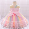 NT Flower Chest Frill Multi Color Pink Frock 9904