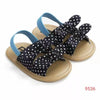 Magic Prewalker Polka Dots Bow Striped  Navy Blue Soft Bottom Sandal 11053