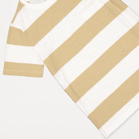 OK Slub Mustard & White Stripe Pocket Tshirt 4214