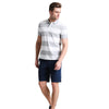 GAP Rugby Grey Stripe Pique Polo Shirt (Label Removed)