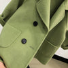 HB Front 4 Buttons Warm Green Coat 10544