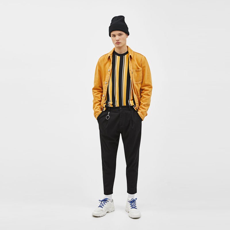 BRK Black Mustard Stripe Sweatshirt (Label Cut) 509
