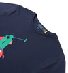 RL Multi Flag Polo Logo Navy Blue T-Shirt 9277