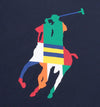 RL Multi Flag Polo Logo Navy Blue T-Shirt 9277