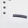 TWS Soul Mens White Classic Sport Arm Stripe Polo
