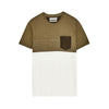 ZR Man Jacquard Texture Khaki T Shirt