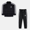 AD Shoulder Stripe Sports Black Track Suit 8691