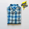 FC Check Blue Casual Shirt (Cut Label) 8879