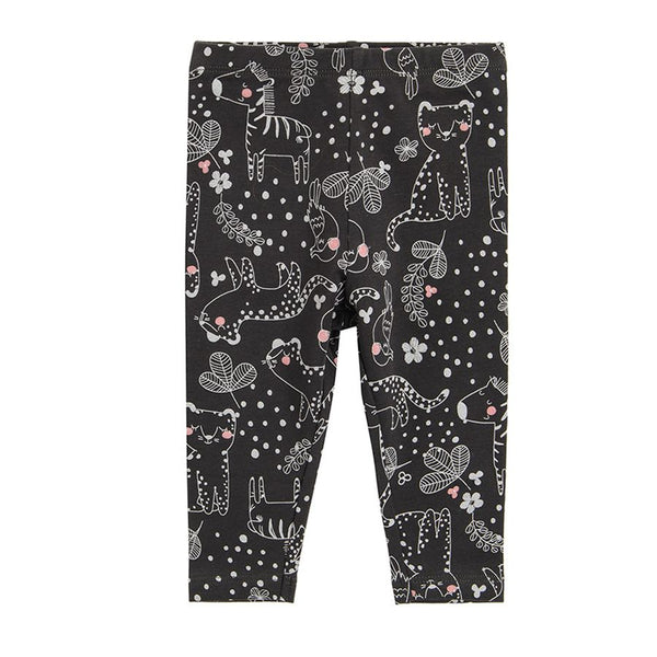 CC Animal Printed Dark Grey Summer Legging 4747