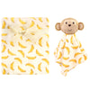 LF Banana Monkey White Blanket 7906