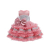 XB Big Bows Style Frill bottom Tea Pink Fairy Frock With Head Piece 9249