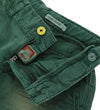 OM Washed Style Green Cotton Shorts With Belt  9497