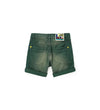 OM Washed Style Green Cotton Shorts With Belt  9497
