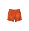 OM Washed Style Orange Cotton Shorts With Belt  9498