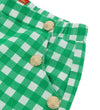 OM British Green & White Check Cotton Girls Shorts 9499