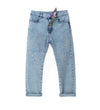 OM Ribbed With Stones & Bow Girls Loose Blue Denim 9490