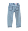 OM Ribbed With Stones & Bow Girls Loose Blue Denim 9490