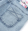 OM Ribbed With Stones & Bow Girls Loose Blue Denim 9490