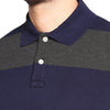 GAP Rugby Blue And Grey Stripe Pique Polo Shirt (Label Removed)