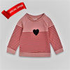 IR Black Heart With Red Stripes Tea Pink Sweatshirt 2983