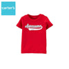 CRT Awesome Little Grey Applic Red Tshirt 4458