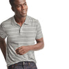 GAP Stripe Pique Polo Shirt Gray (Label Removed)