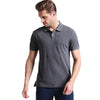 GAP Solid Charcoal Grey Pique Polo Shirt (Label Removed)