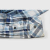Two Tone Check  White and Navy Blue Slim Fit Casual Shirt 8884