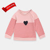IR Black Heart With Red Stripes Pink Sweatshirt 2982
