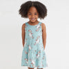 HM Unicorn Print Bluish Grey Frock 9559