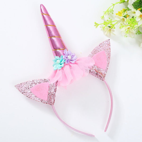 Glitter Pink Unicorn Hair Catch 9037