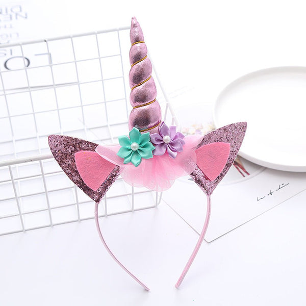 Glitter Pink Unicorn Hair Catch 9037