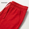 MNG Front Two Pockets Red Blend Cotton Shorts 8843