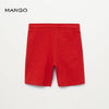 MNG Front Two Pockets Red Blend Cotton Shorts 8843
