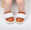 CN Fur Strap Tan Brown Soft Bottom Botties 10316