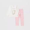 MAX Unicorn Dreams White With Pink Fluffy Fleece Two Piece Trouser Set 10237