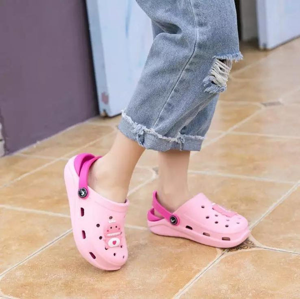 HEREN Dino Super Soft Breathable Pink Clogs 2395