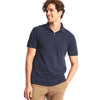 GAP Solid Navy Blue Pique Polo Shirt (Label Removed)