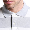 GAP Rugby Grey Stripe Pique Polo Shirt (Label Removed)