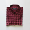 Two Tone Slim Fit Burgundy Casual Shirt 8886