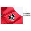 LU Knitted Pocket Mickey Red Sleeveless Puffer Jacket 9951