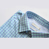 TRG Tailored Fit Casual Shirt Blue & Green Check