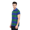 GAP Rugby Green And Blue Stripe Pique Polo Shirt (Label Removed)