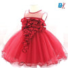 XB All Over Applic Heart Style Cherry Red Fairy Frock 9245