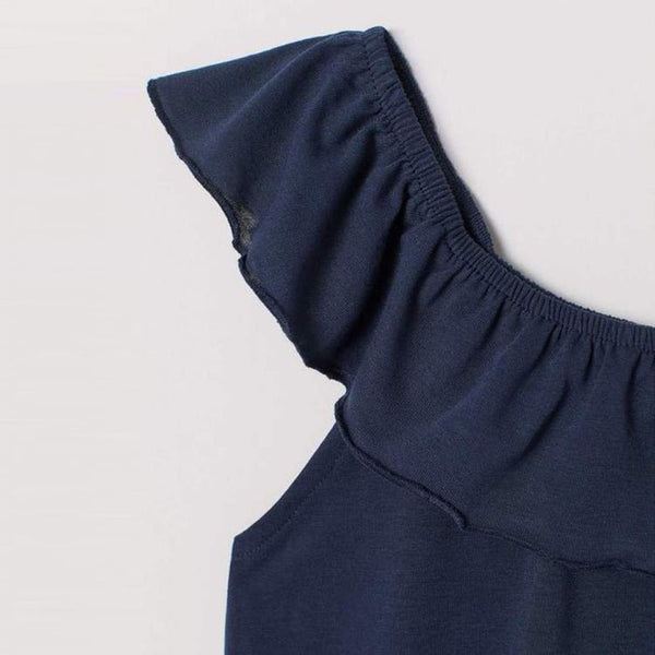 H&M Ruffle Navy Blue Top 11761