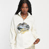 Daisy Street Maine Eagle Print Cream Fleece Sweatshirt 10039